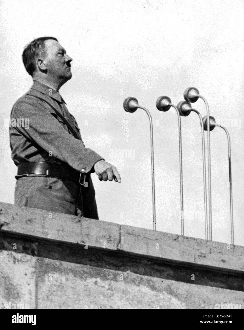 Adolf Hitler parla al Rally di Norimberga 1936 Foto Stock