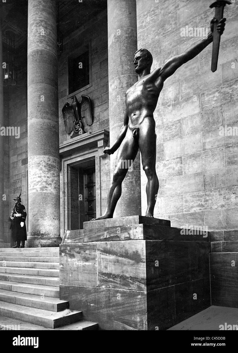 La scultura prima della Cancelleria del Reich, 1939 Foto Stock