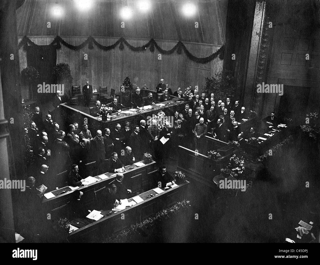 Assemblea Nazionale di Weimar nel giugno 1919 Foto Stock