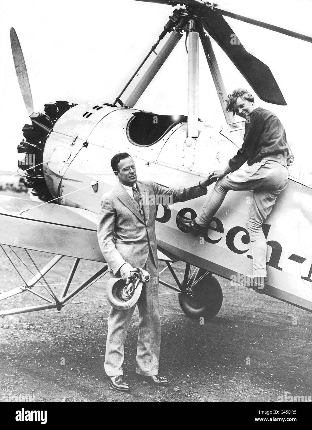 Amelia Earhart e suo marito George Palmer Putnam Foto Stock