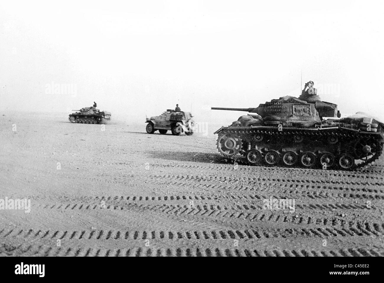 German Panzer III in Nord Africa Foto Stock