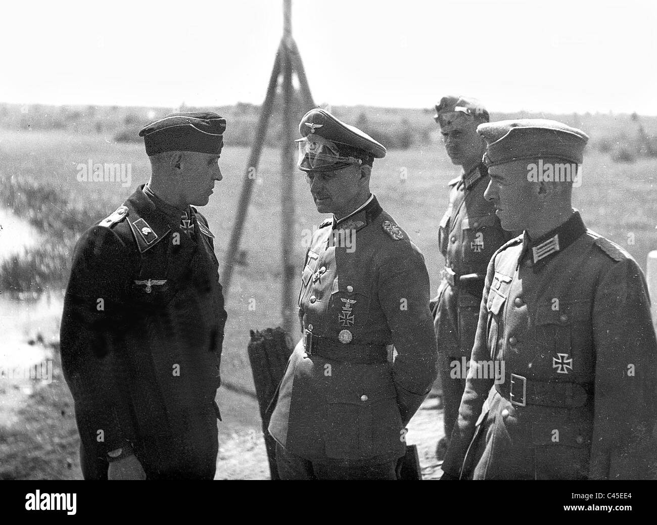 Colonel-General Walter Modello parla di Buchterkirch Foto Stock