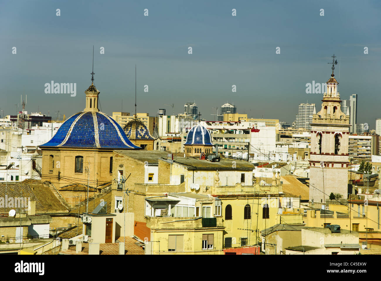 Vista panoramica chiesa - architettura City Valencia, Spagna. Foto Stock