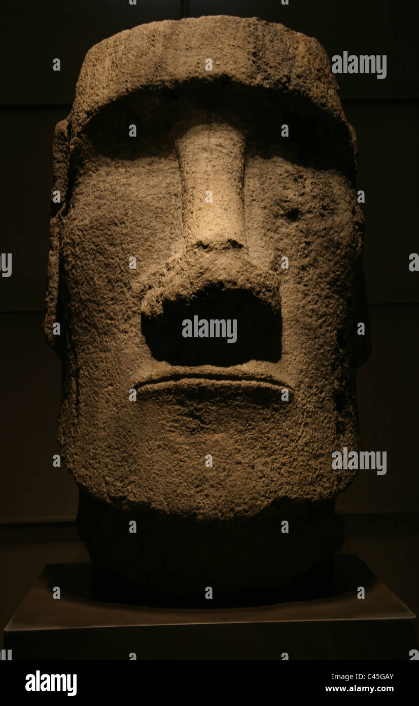 L'immagine mostra un isola di pasqua testa (moai). Foto Stock