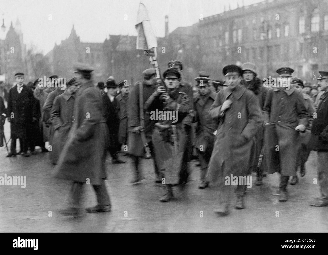 Tregua durante le sommosse del popolo della Divisione Navale, 1918 Foto Stock
