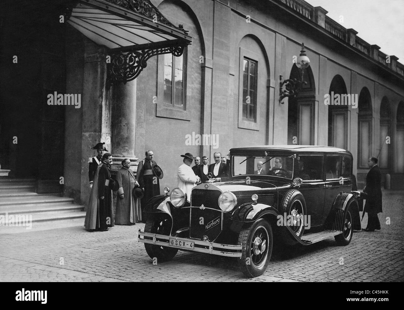 Mercedes-Benz 'Nuerburg' modello nella Città del Vaticano, 1930 Foto Stock