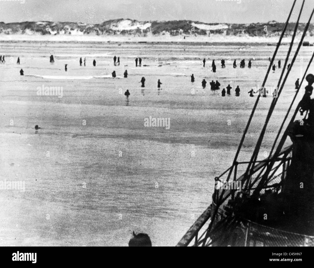 Evacuazione della britannica e francese esercito settentrionale a Dunkerque, 1940 Foto Stock