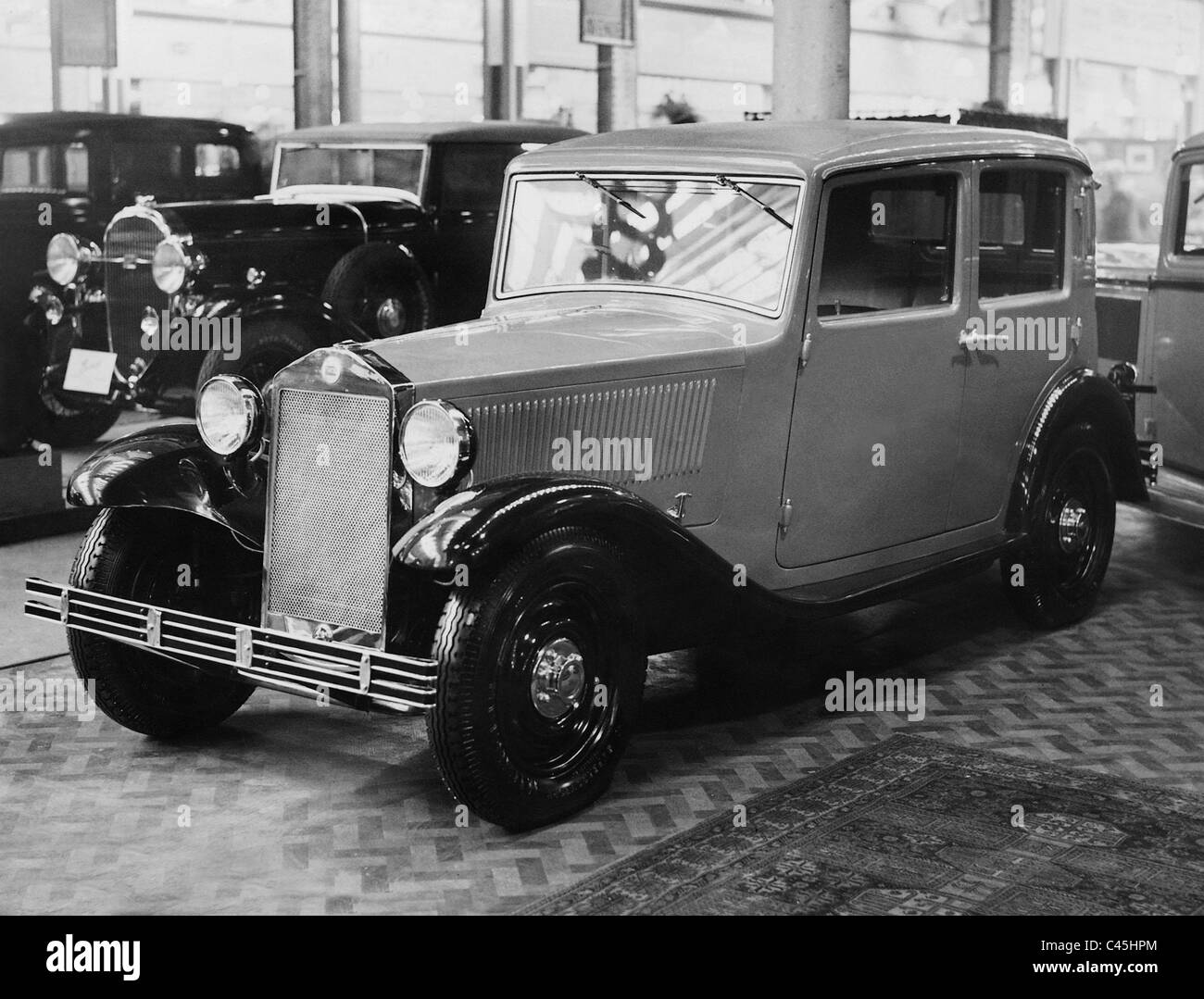 Modello di una Lancia al Motor Show di Olympia Exhibition Halls a Londra, 1932 Foto Stock