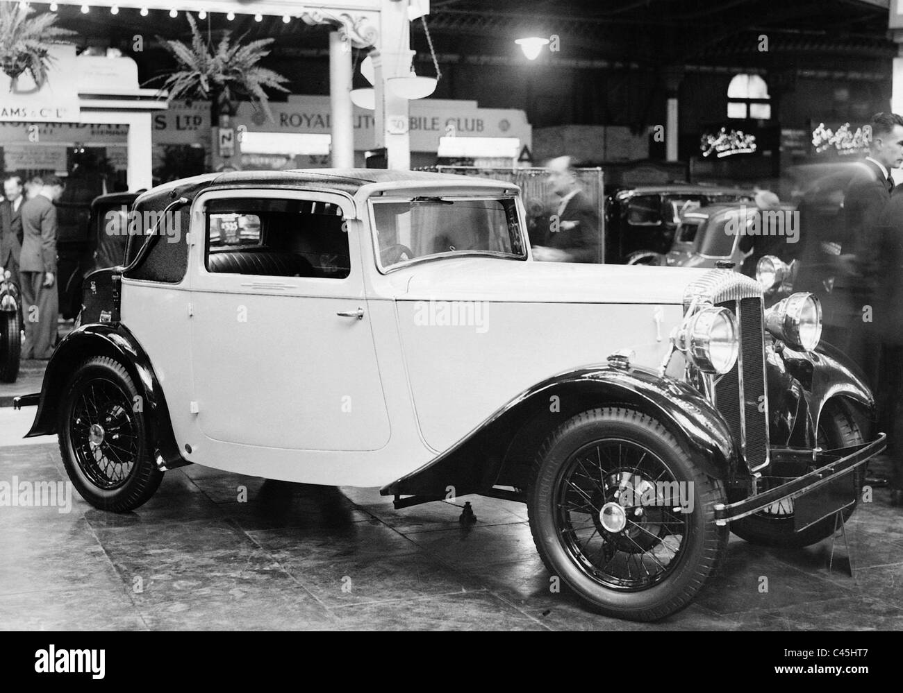 Modello di una Mercedes-Benz presso l'Automobile mostra nella Sala Esposizioni Olympia di Londra, 1936 Foto Stock