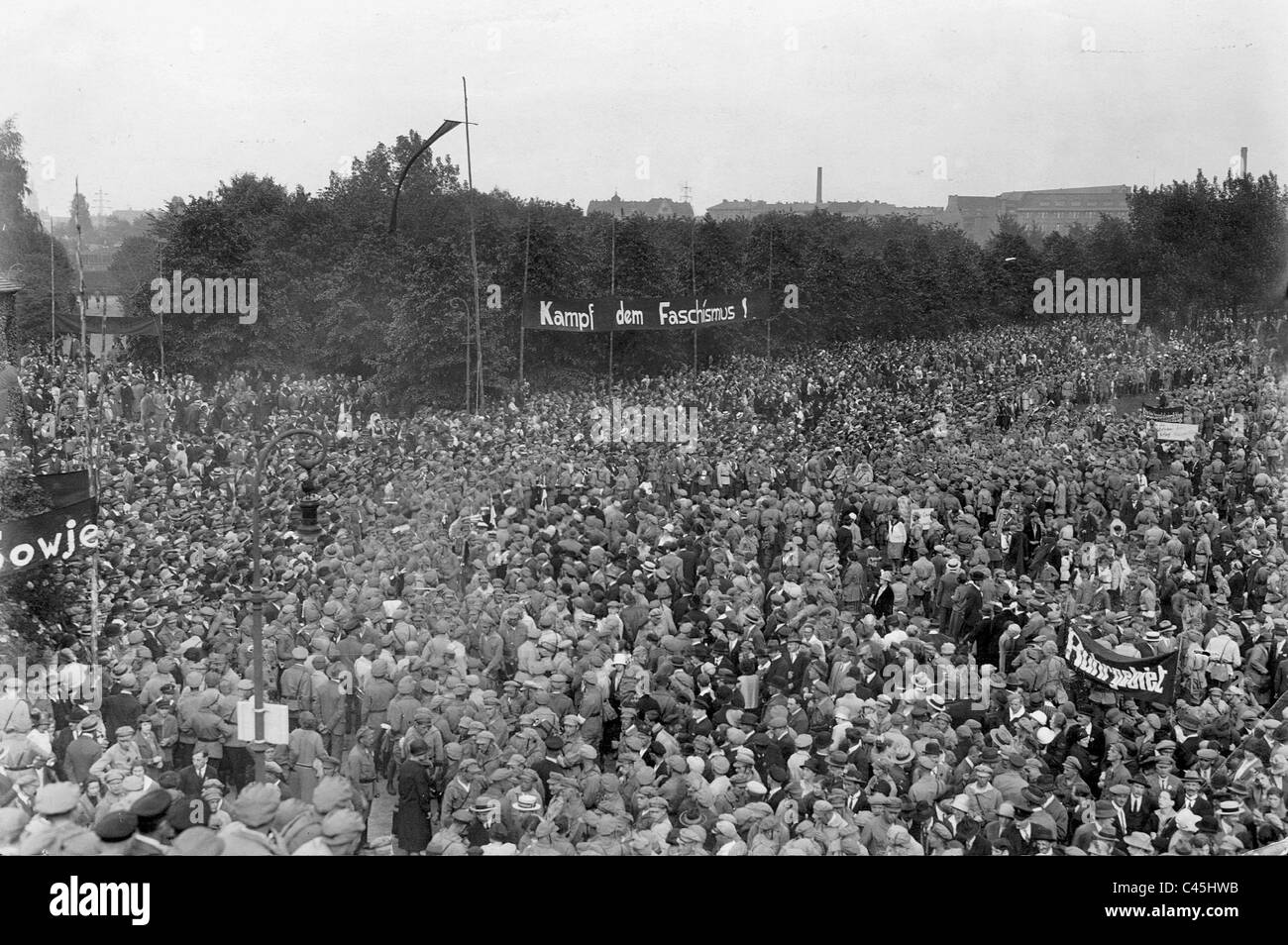 Marzo del Partito Comunista a Berlino, 1927 Foto Stock