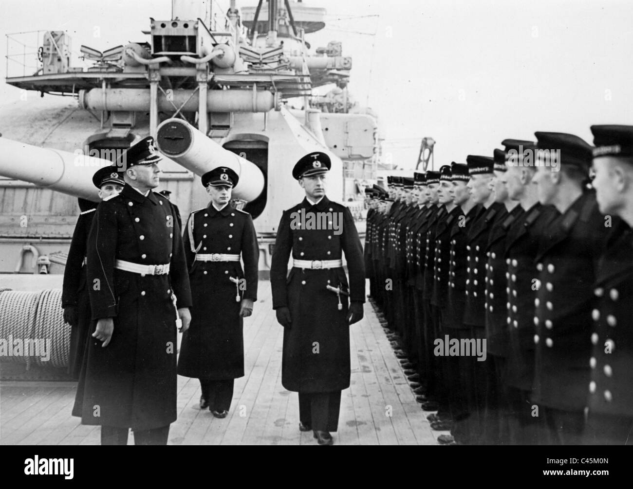 Capitano di mare Ciliax a bordo della 'Scharnhorst' Foto Stock