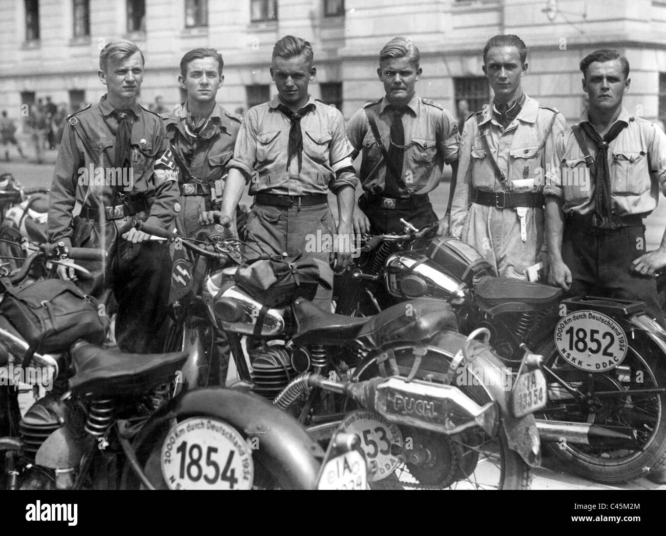 I partecipanti di un viaggio NSKK Foto Stock