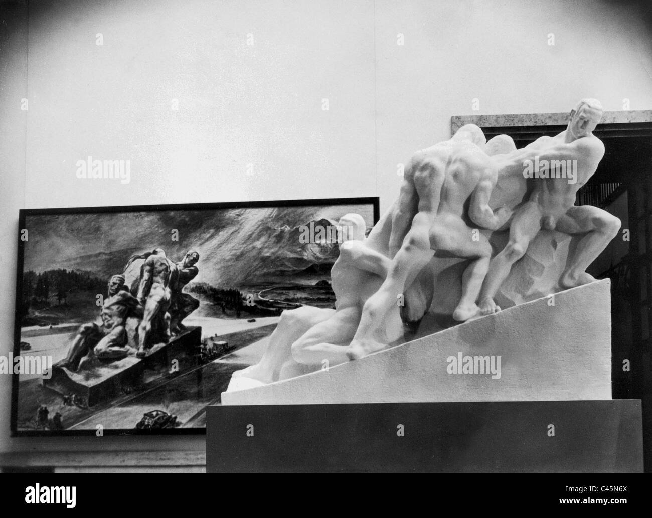 'Monument alla street' - 'Il Reich autostrada dei lavoratori di Joseph Thorak, 1938 Foto Stock