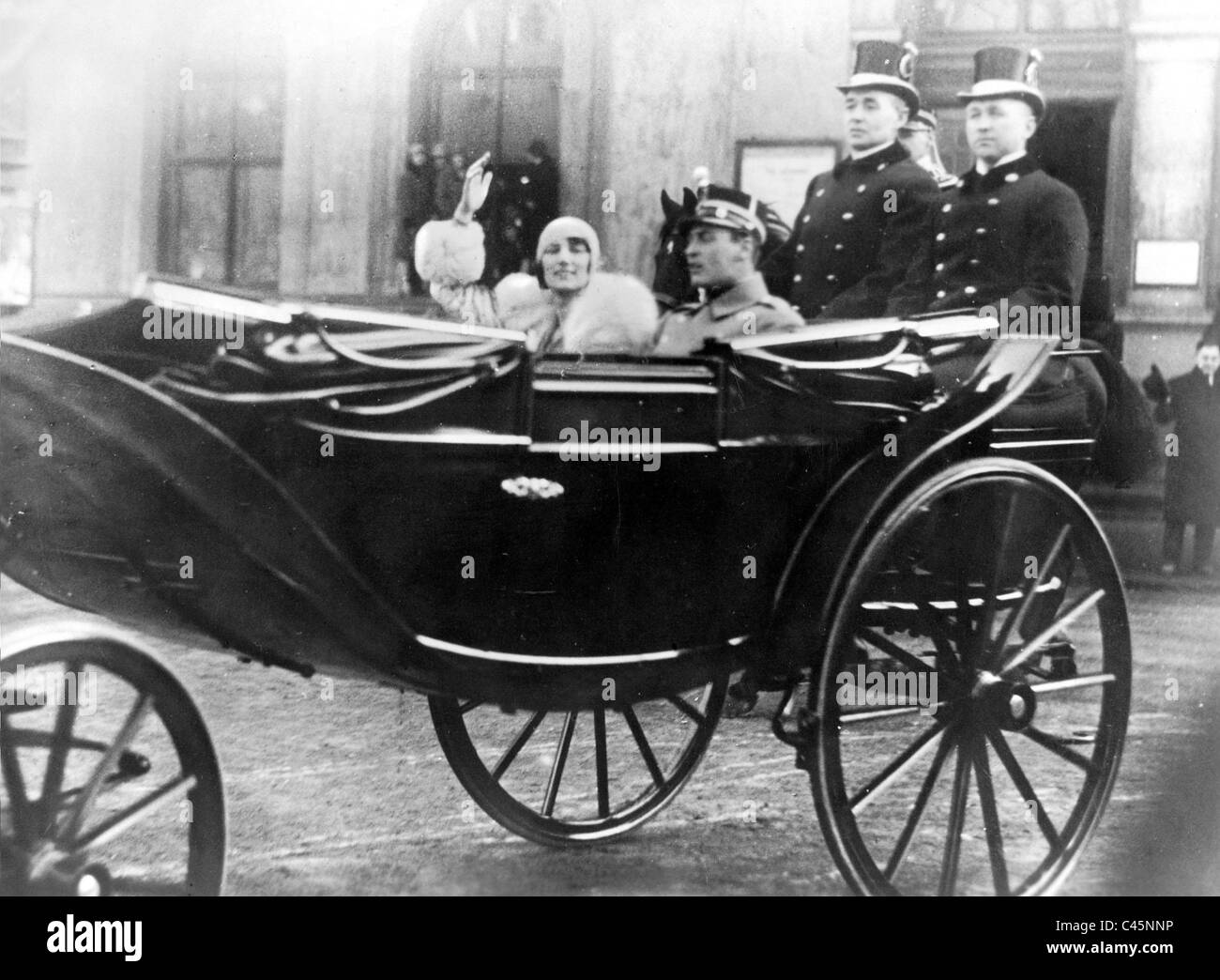 Nozze del principe Olav e la principessa Martha a Oslo, 1929 Foto Stock