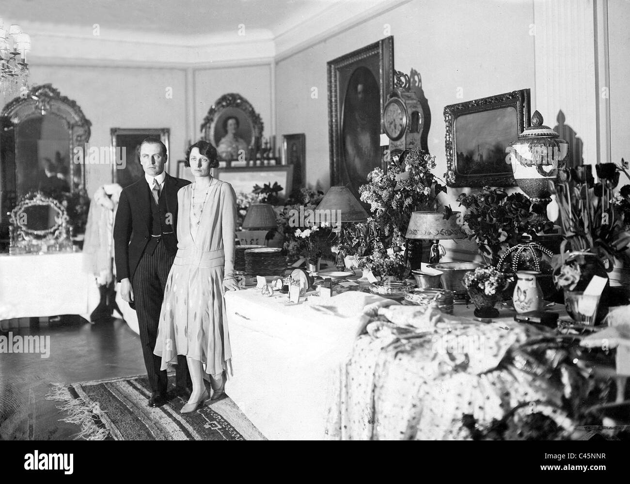 Nozze del principe Olav e la principessa Martha a Oslo, 1929 Foto Stock