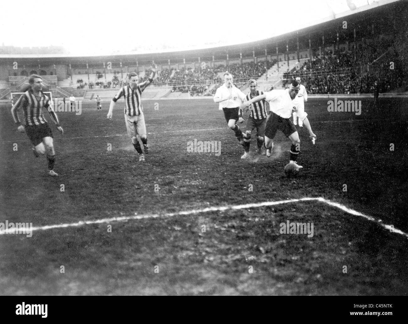 1.FC. Norimberga contro Djurgarden a Stoccolma, 1919 Foto Stock