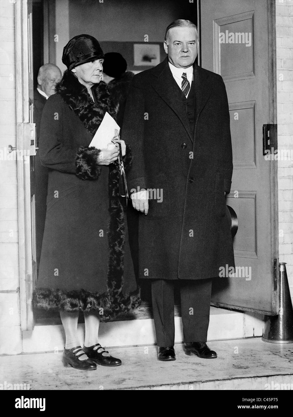 Herbert Clark Hoover e Marie Curie in Washington, 1929 Foto Stock