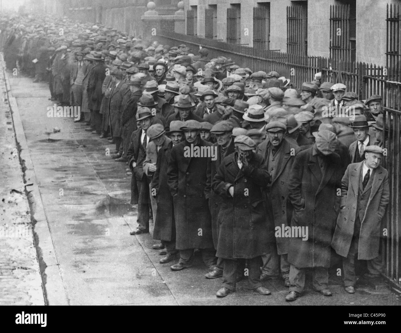 Disoccupati durante la Grande Depressione, 1932 Foto Stock