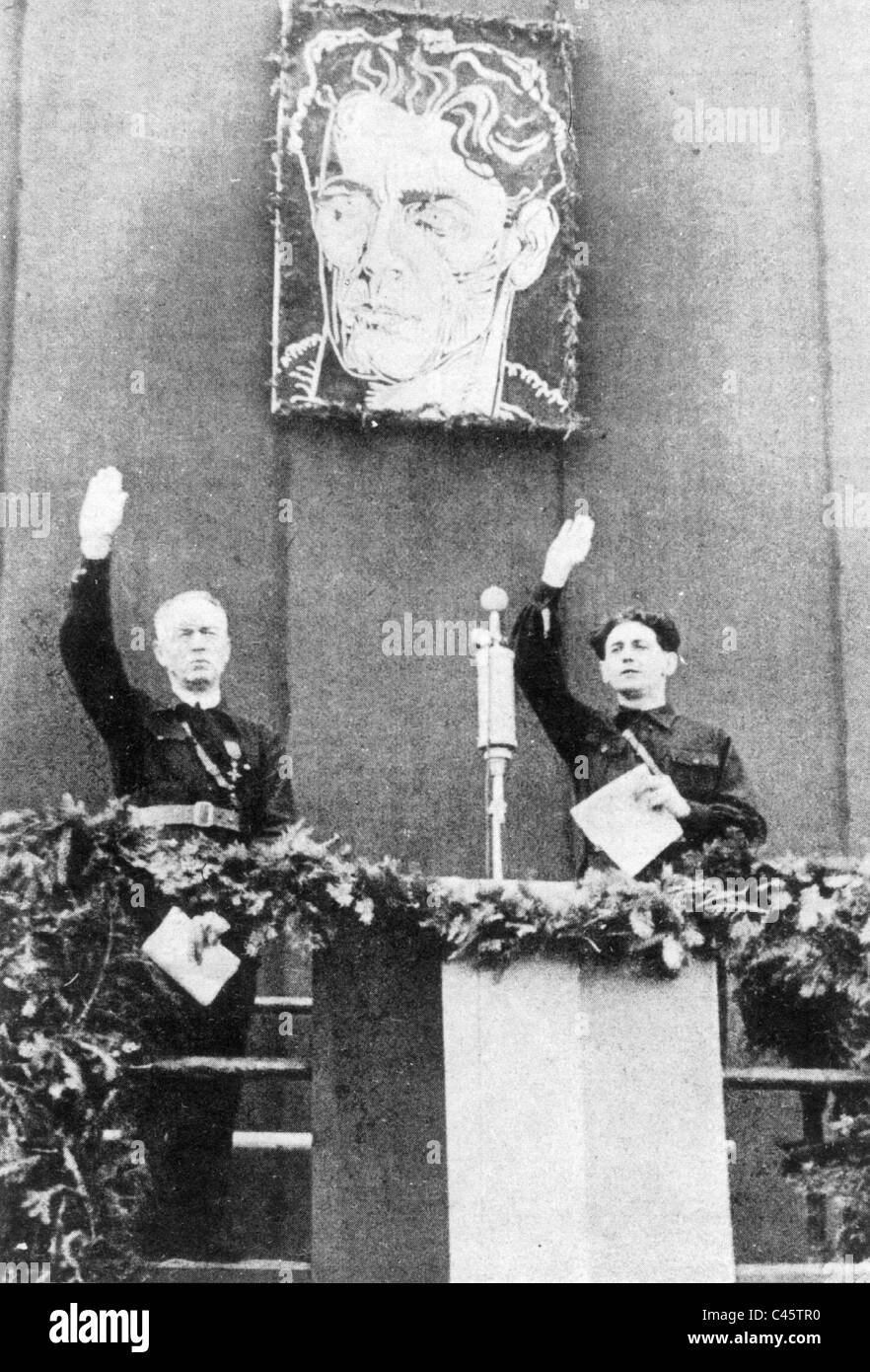 Antonescu generale e Horia Sima, 1940 Foto Stock