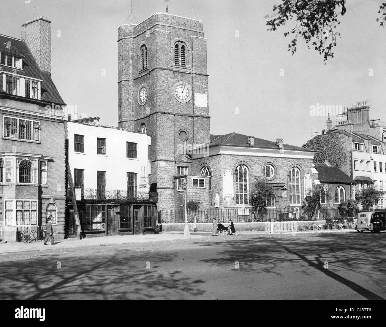 Chelsea vecchia chiesa di Londra, 1938 Foto Stock