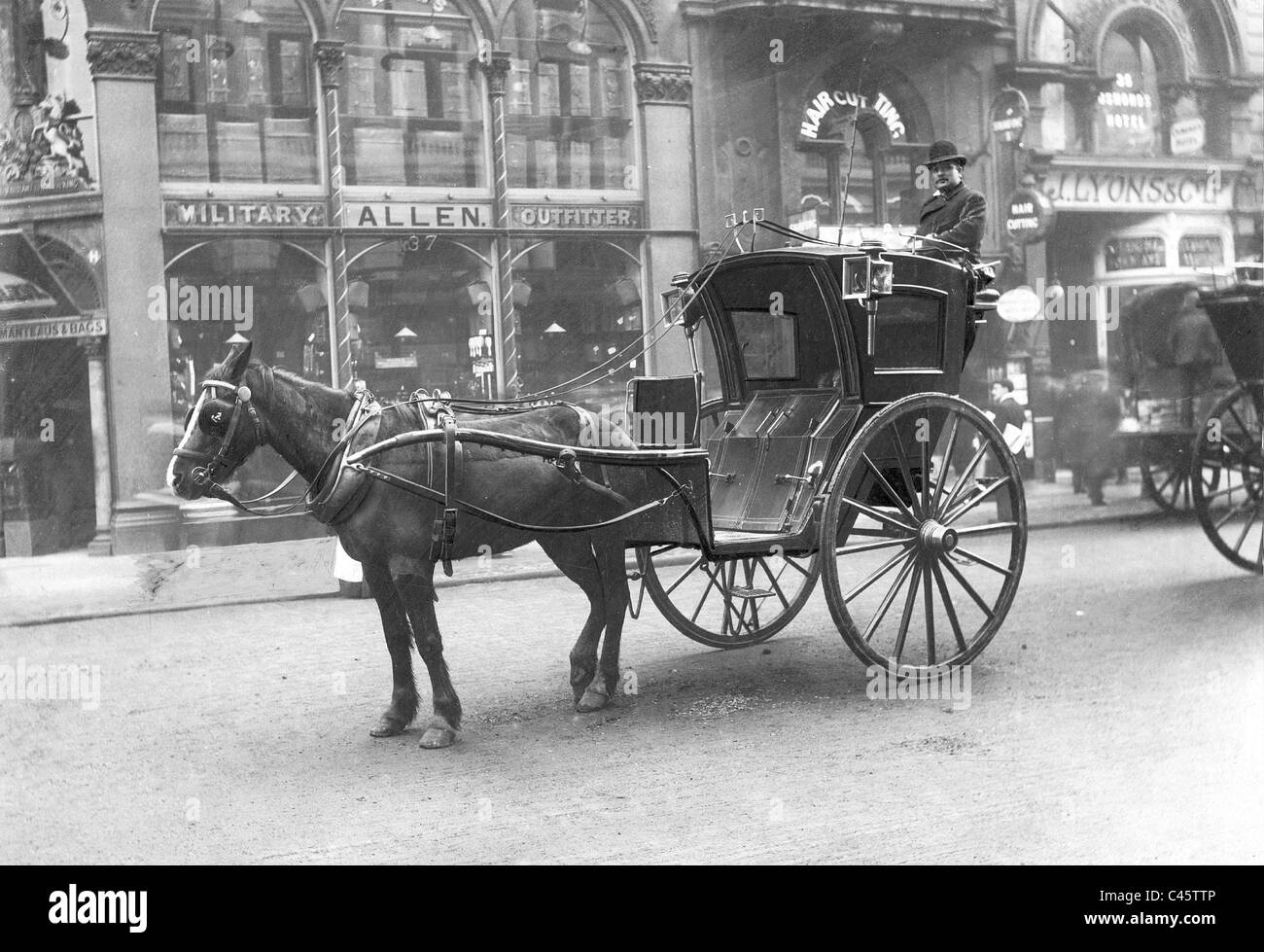 Carrello di Hackney a Londra, 1904 Foto Stock