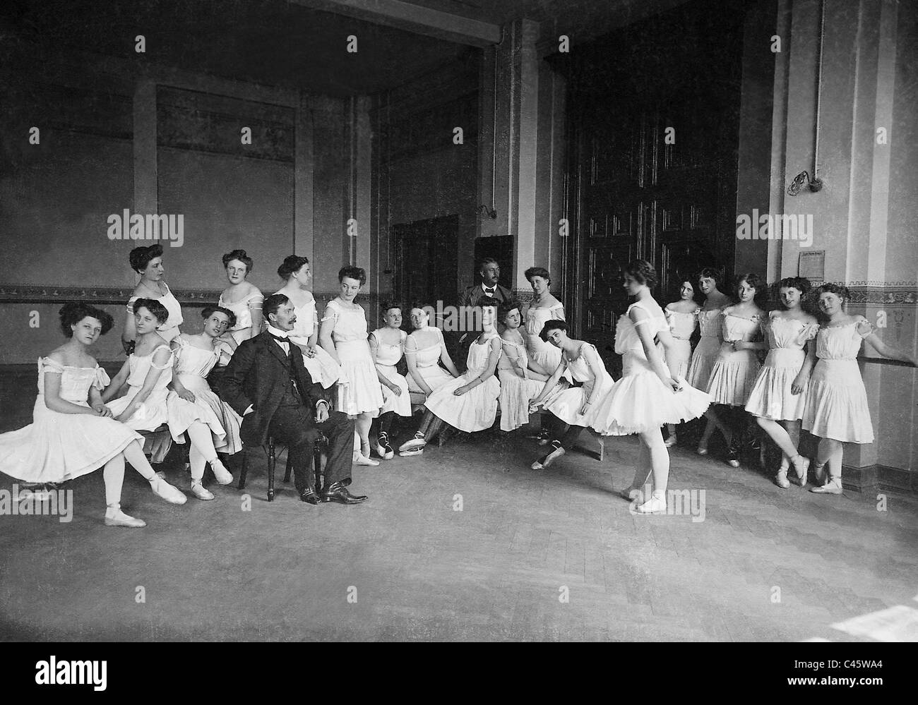 La prova nel Royal Court Theatre di Hannover, 1910 Foto Stock