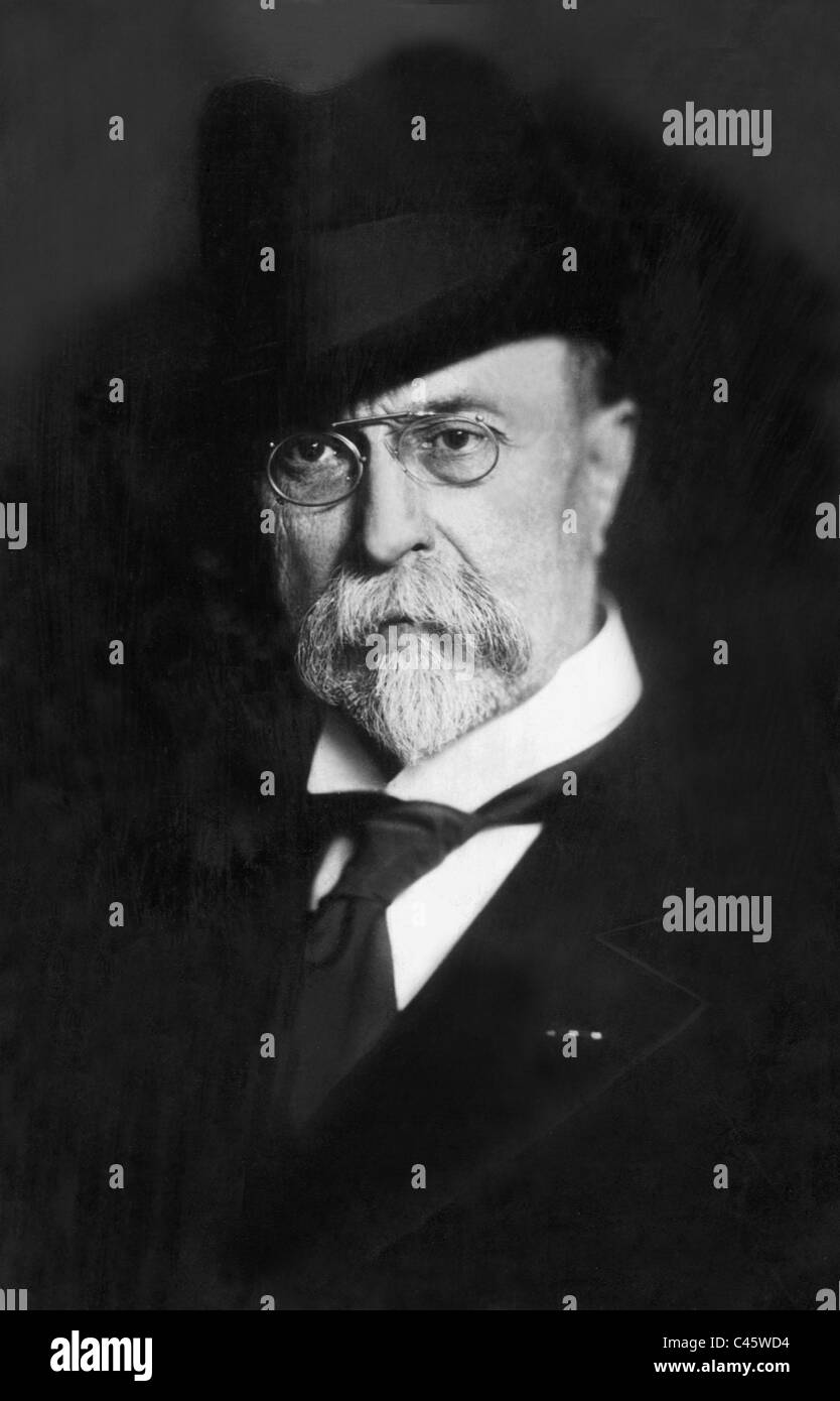 Tomas Masaryk, 1927 Foto Stock