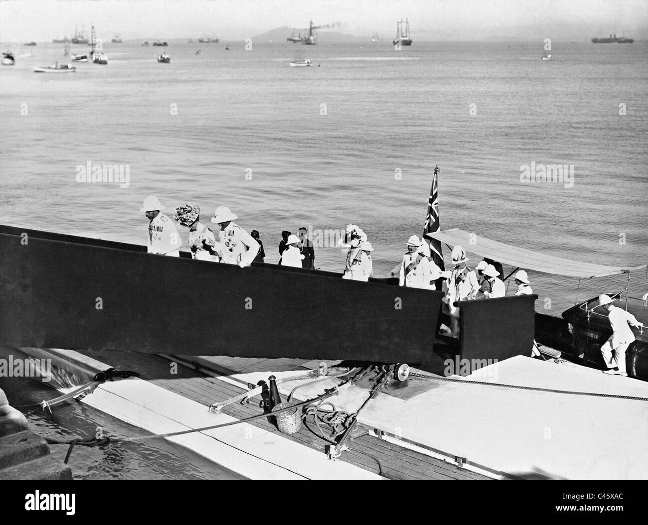 Re Giorgio V va a terra a Bombay, 1911 Foto Stock