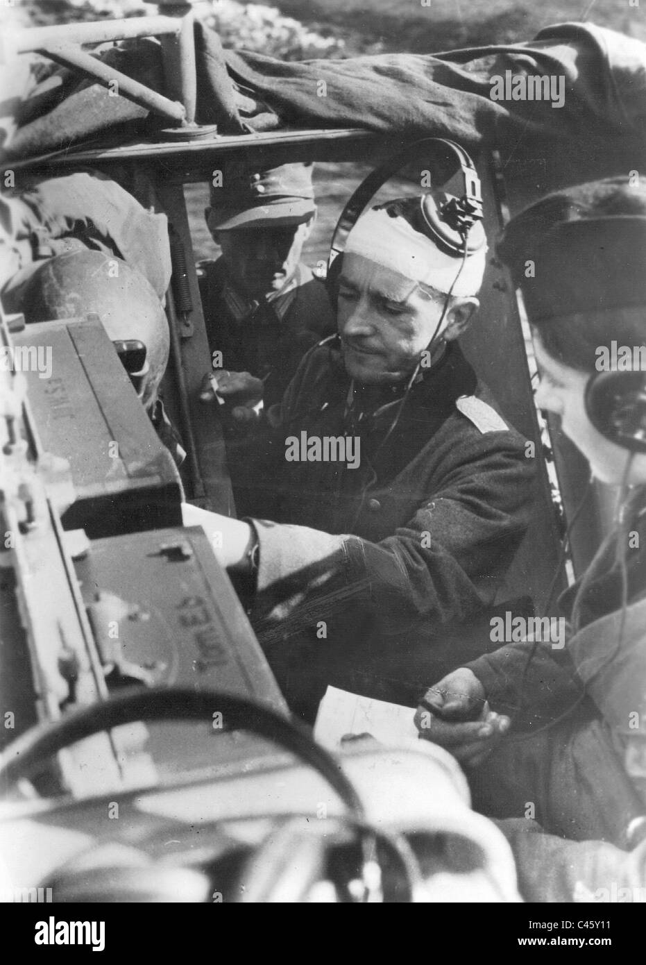 Principali Wilhelm Schoening durante il combattimento in Ungheria, 1944 Foto Stock