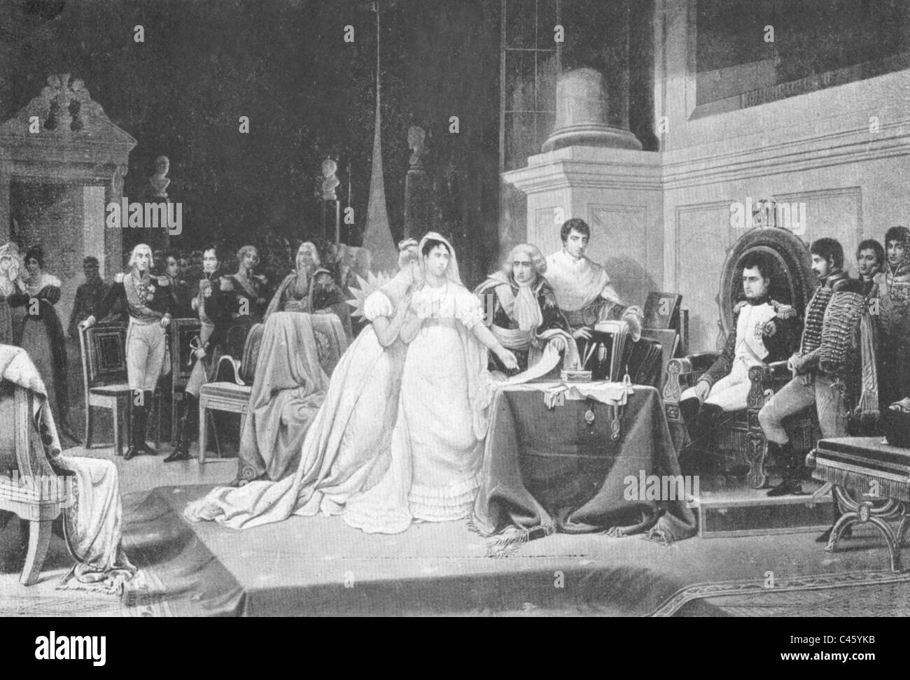 Il divorzio di Giuseppina e Napoleone Bonaparte, 1809 Foto Stock