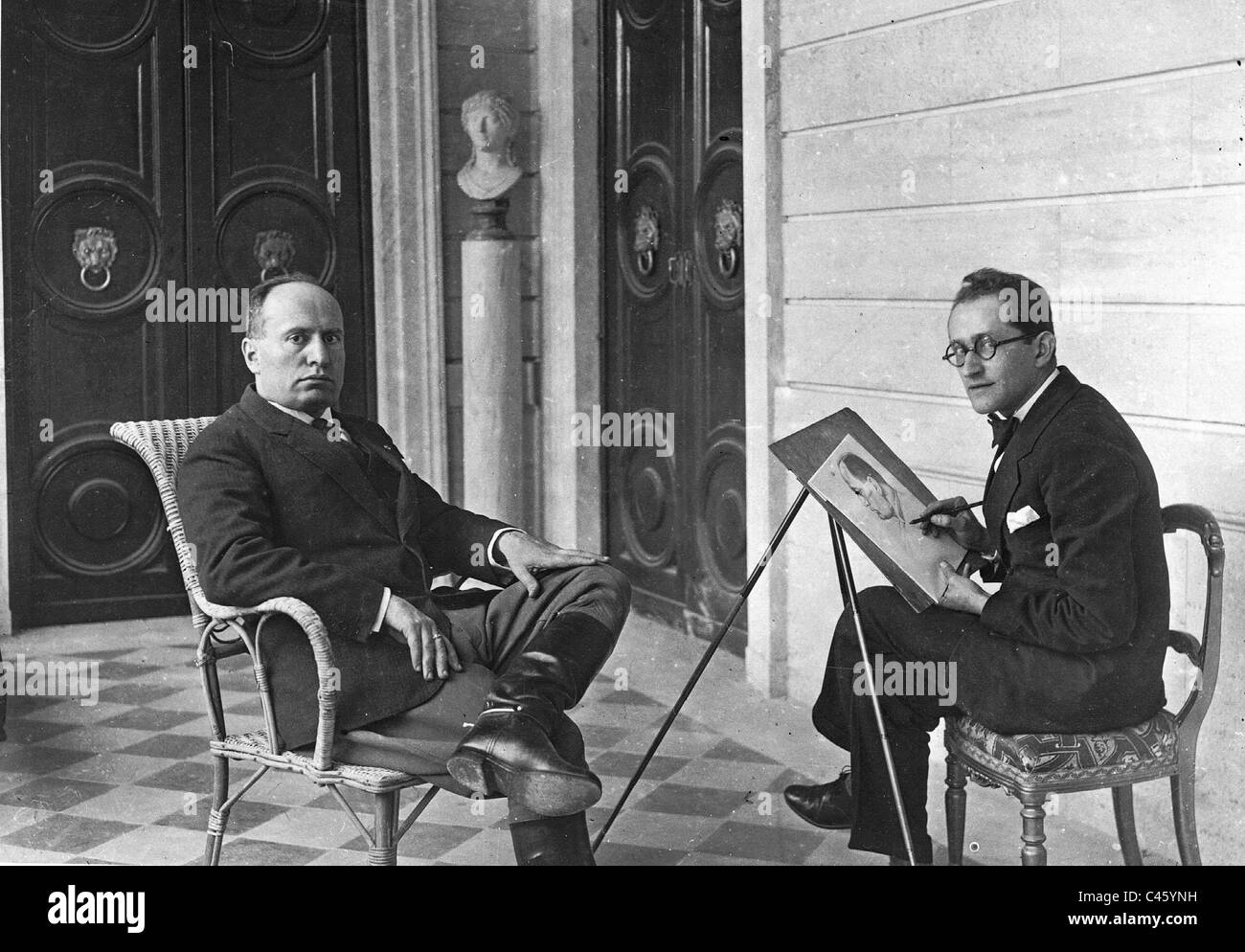 Benito Mussolini è raffigurato, 1929 Foto Stock