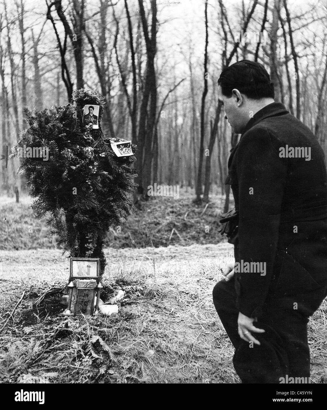 Il luogo dell'assassinio di Zeles Corneliu Codreanu in Romania, 1938 Foto Stock