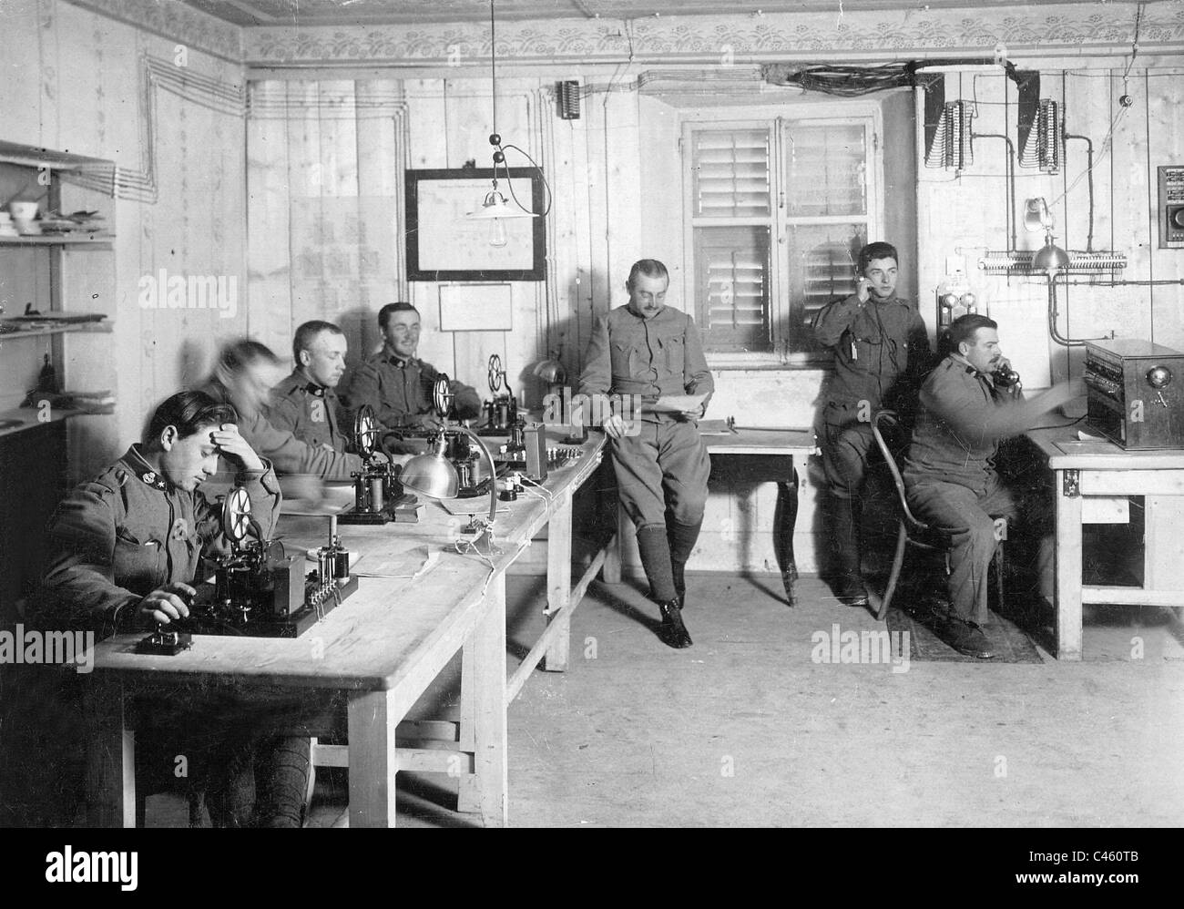 Comunicazioni austriaco camera sul fronte orientale, 1916 Foto Stock