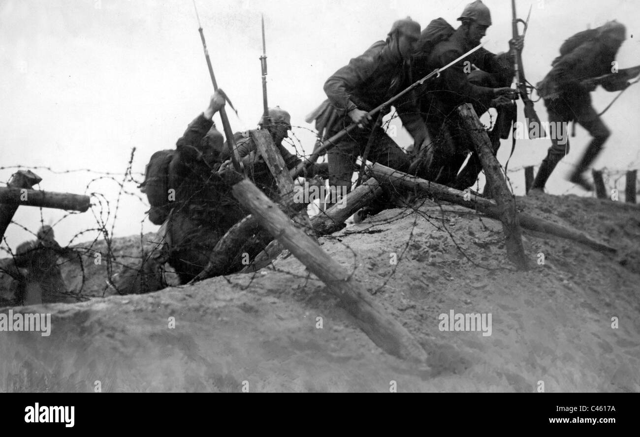 La battaglia a Marne nella prima guerra mondiale, 1914 Foto Stock