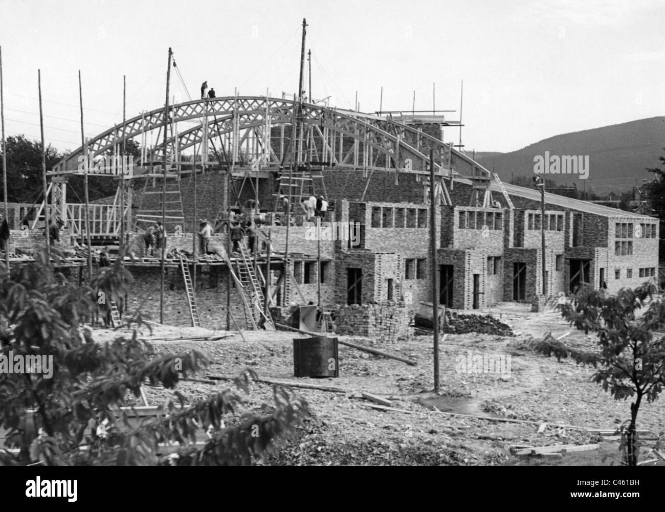 Architettura del Terzo Reich: Norimberga, partito nazista Rally Terra sotto costruzione, 1933-1938 Foto Stock