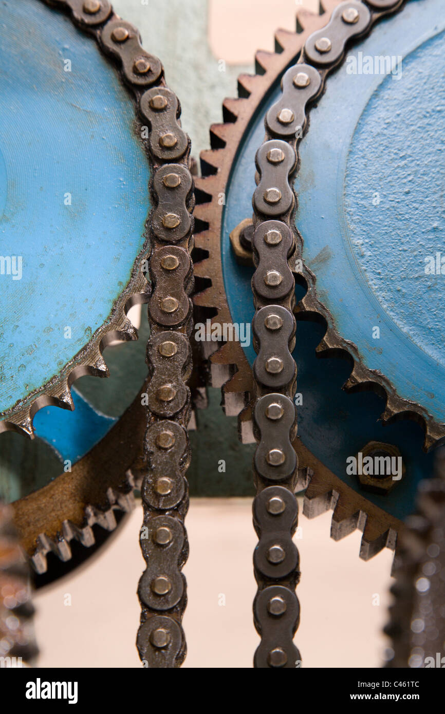 Dettaglio del meccanismo ad orologeria da colcktower Foto Stock