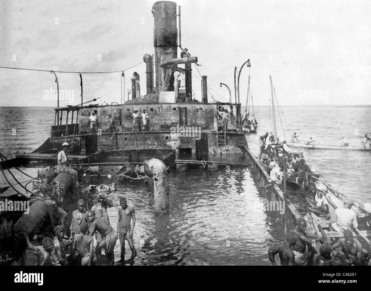 Guerra navale nella Prima Guerra Mondiale Foto Stock