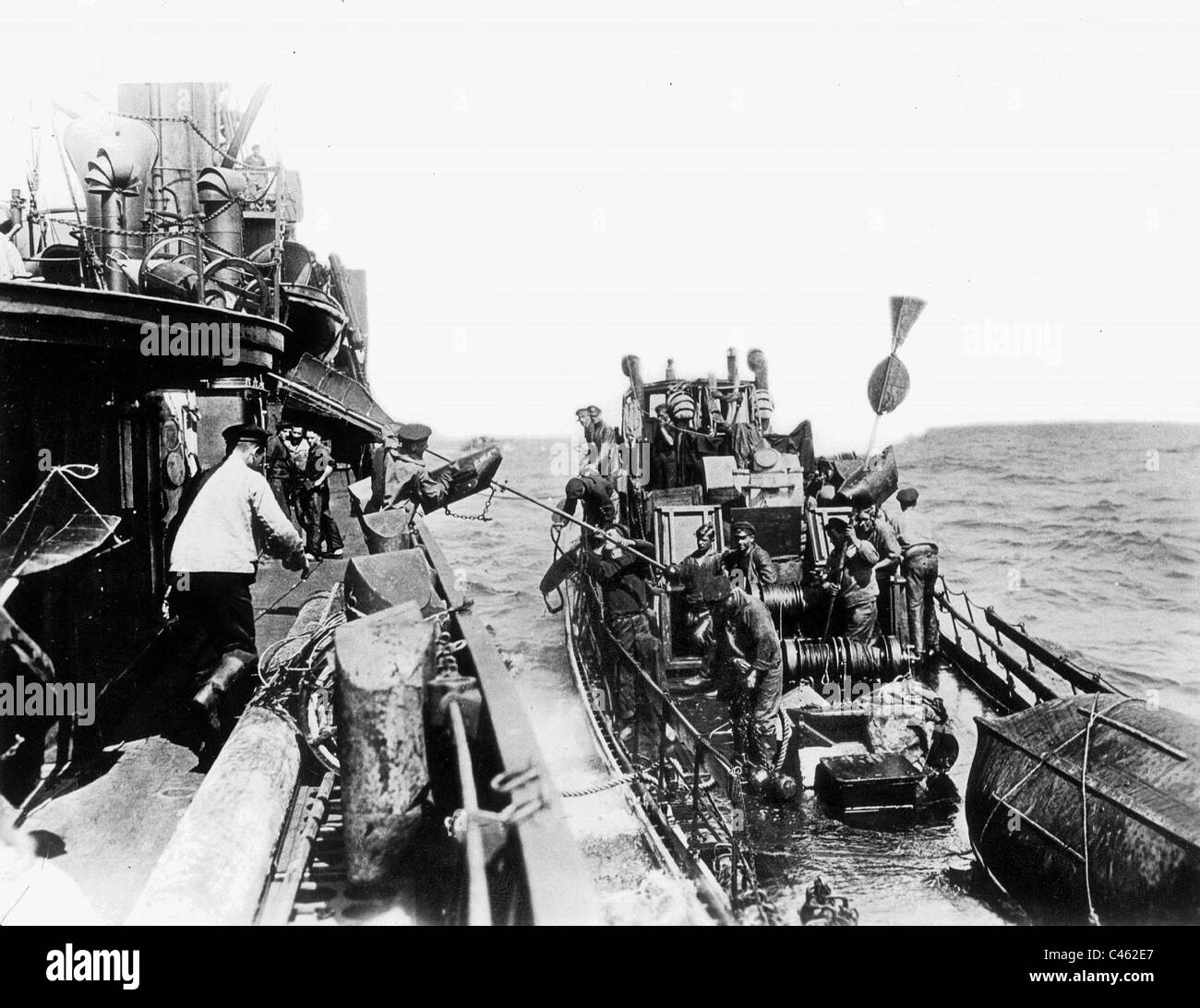 Guerra navale nella Prima Guerra Mondiale: Tedesco dragamine Foto Stock