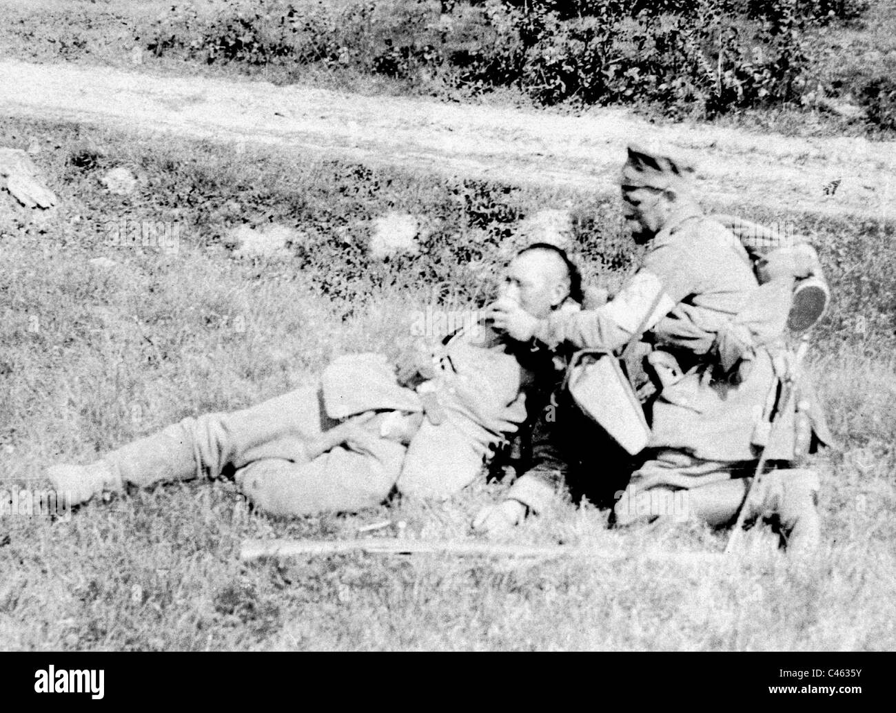 I soldati tedeschi sul fronte orientale, 1914 Foto Stock