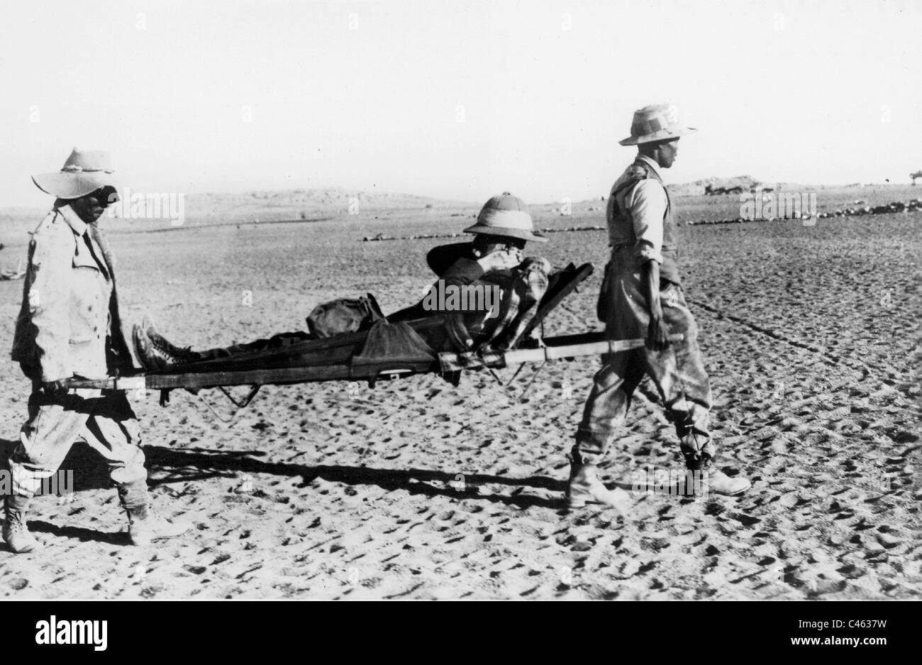 Catturato ufficiale britannico in tedesco Africa sudoccidentale, 1914 Foto Stock