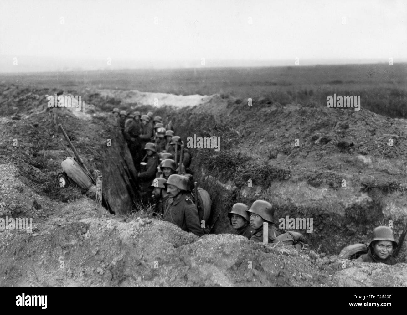 Trincee tedesche della prima guerra mondiale Foto e Immagini Stock in