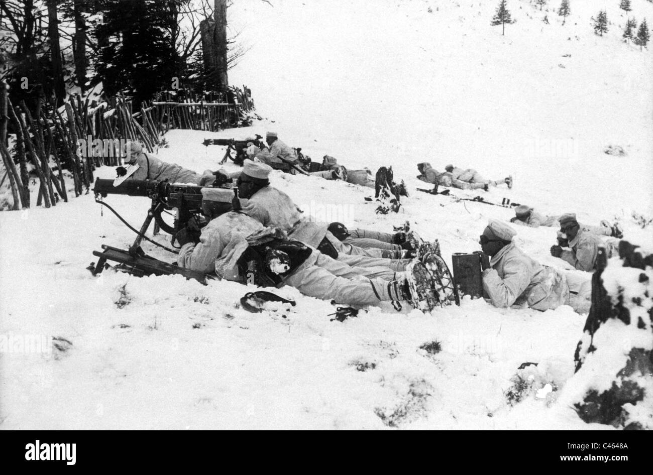 Macchina austriaco artiglieri, 1917 Foto Stock