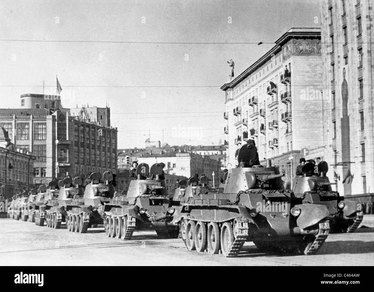 Sfilata per l anniversario della Rivoluzione di Ottobre, 1940 Foto Stock