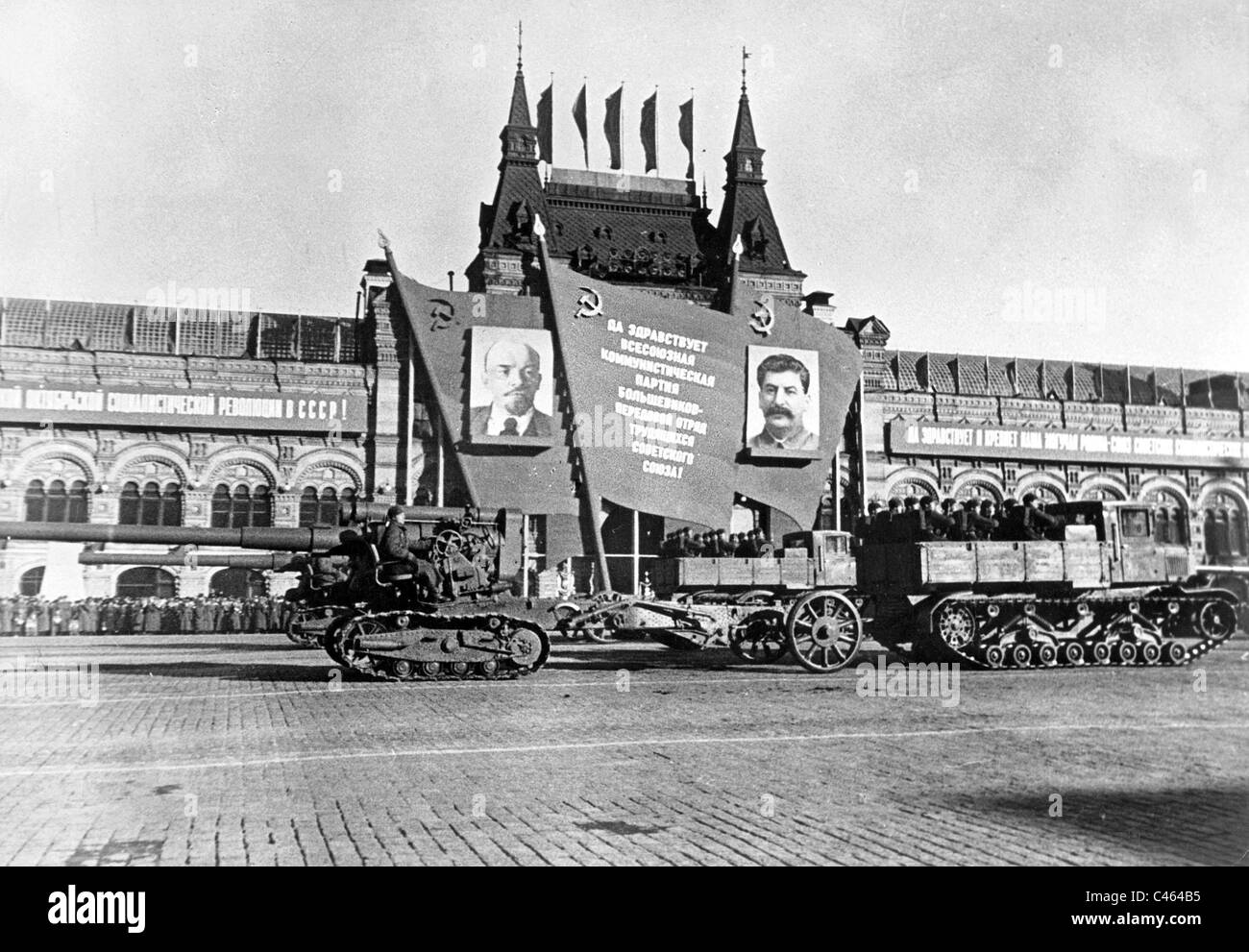 Sfilata per l anniversario della Rivoluzione di Ottobre, 1940 Foto Stock