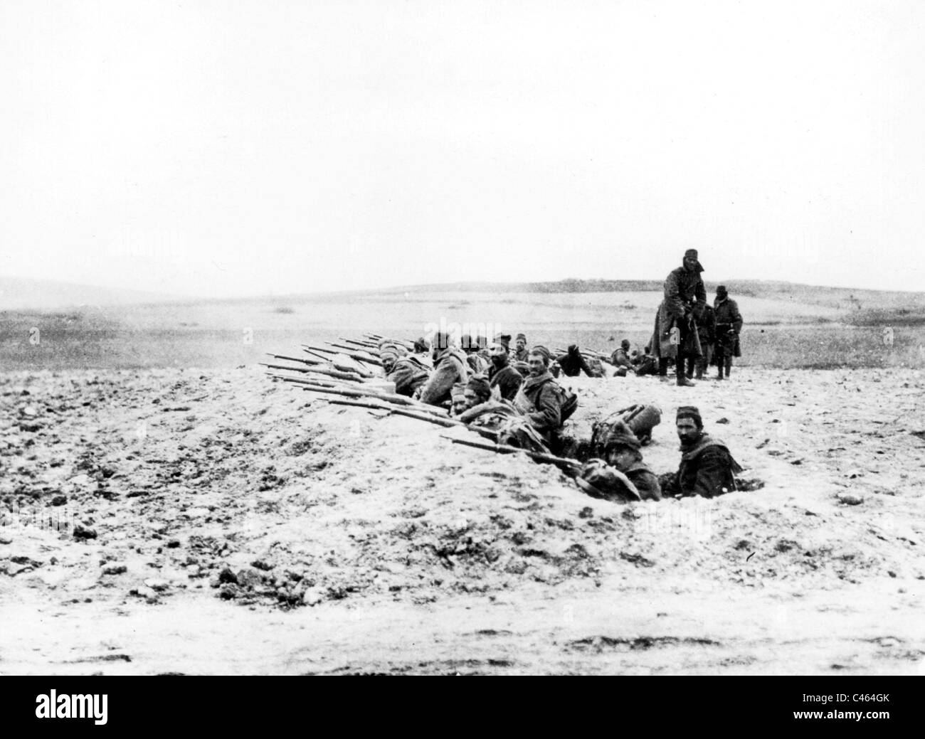 La fanteria turca nella prima guerra balcanica, 1912 Foto Stock