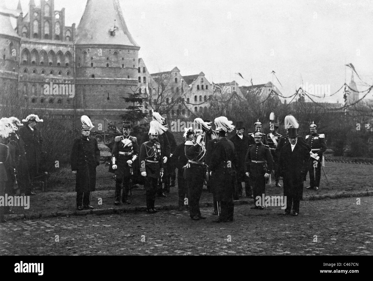 Helmuth Graf von Moltke, principe Henry e Guglielmo II, 1891 Foto Stock