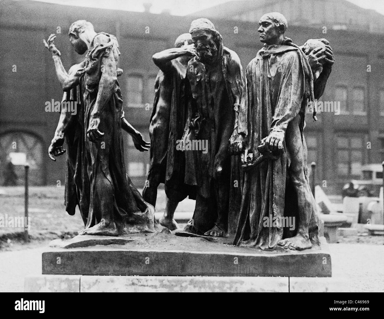 La scultura "i cittadini di Calais" di Auguste Rodin, 1929 Foto Stock