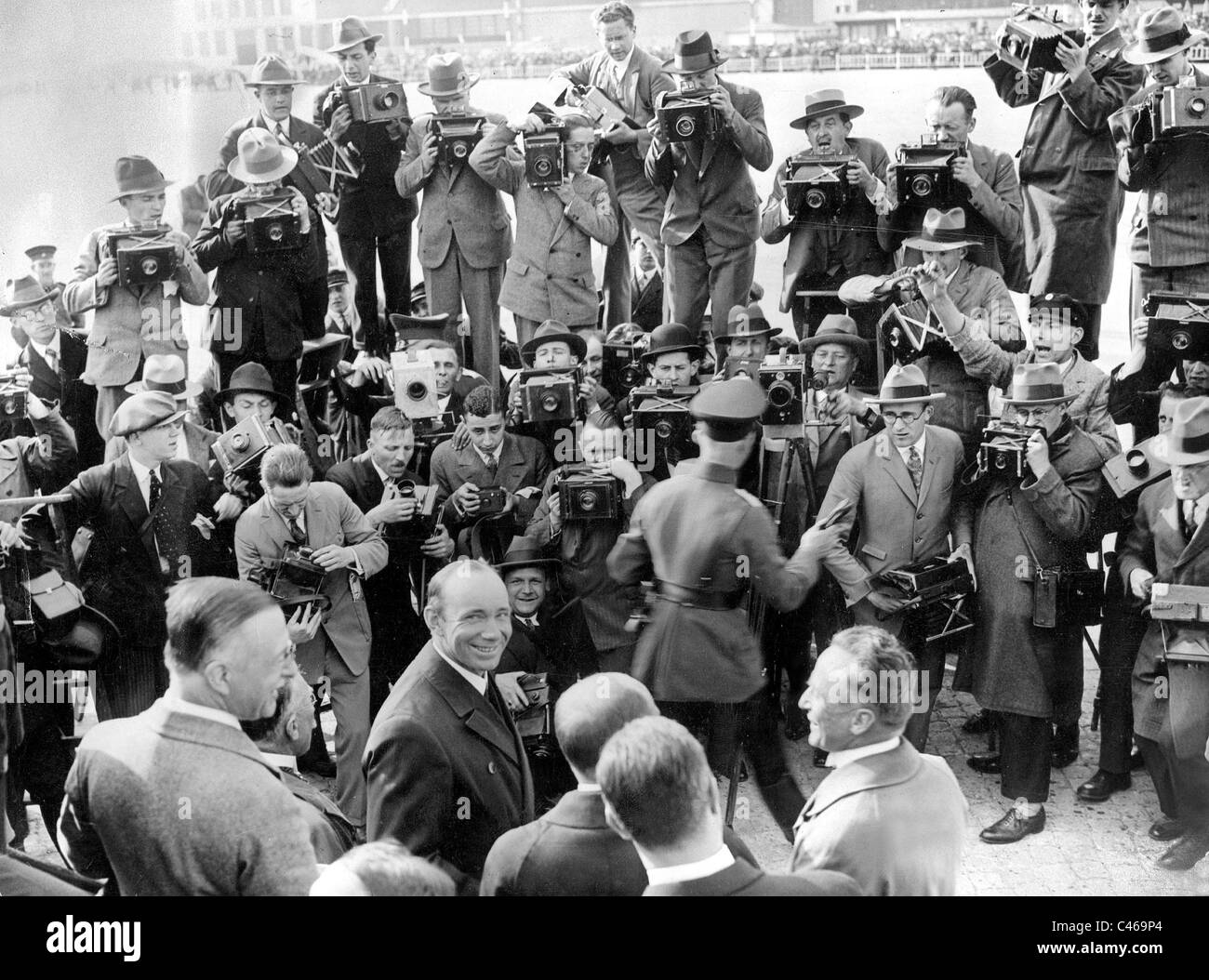Polo nord volantini a Berlino, 1928 Foto Stock