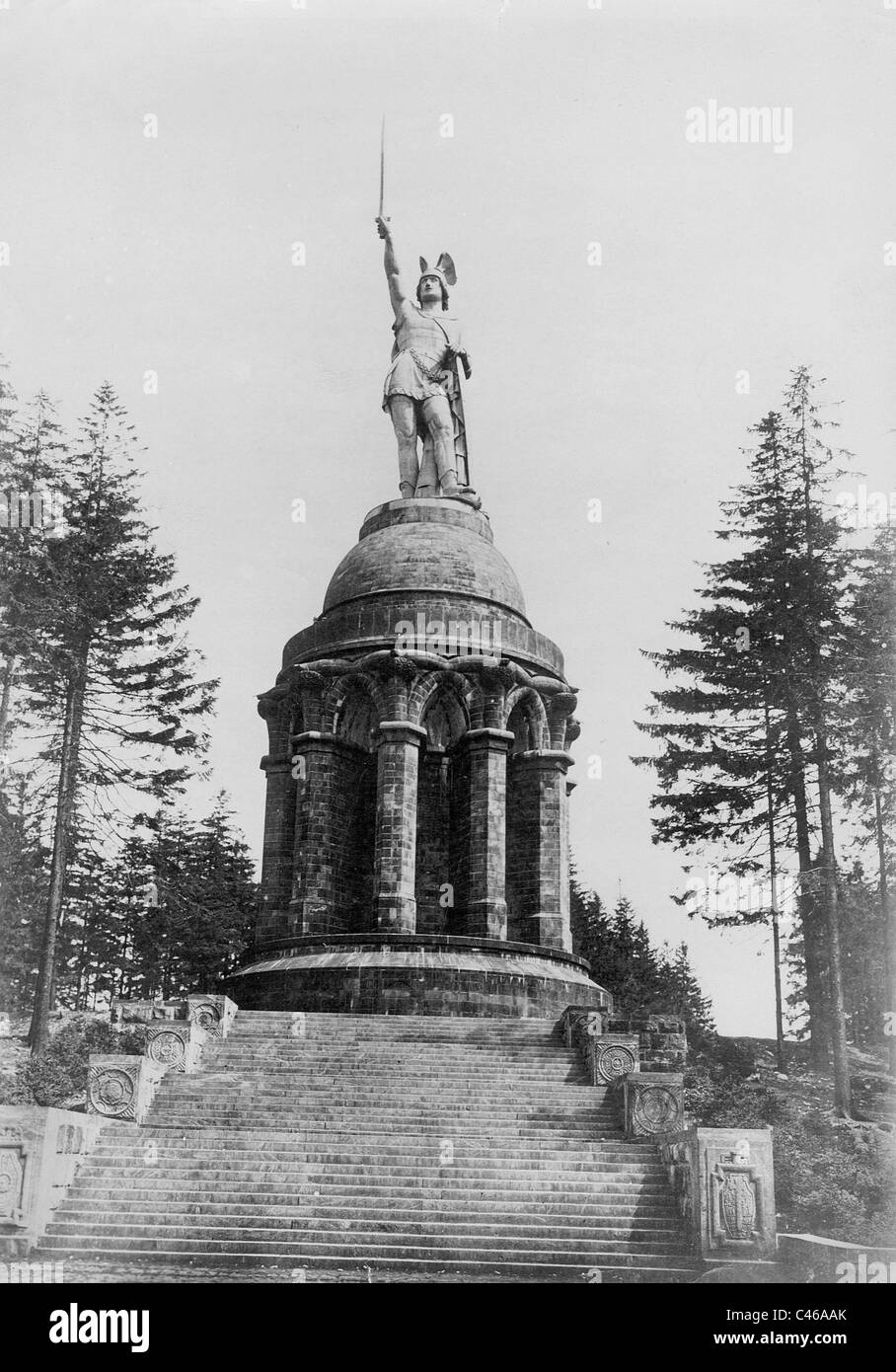 Hermann monumento nella foresta di Teutoburgo Foto Stock