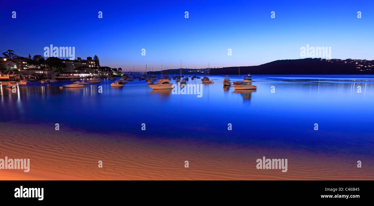 Manly Cove a Sydney di notte, Australia Foto Stock